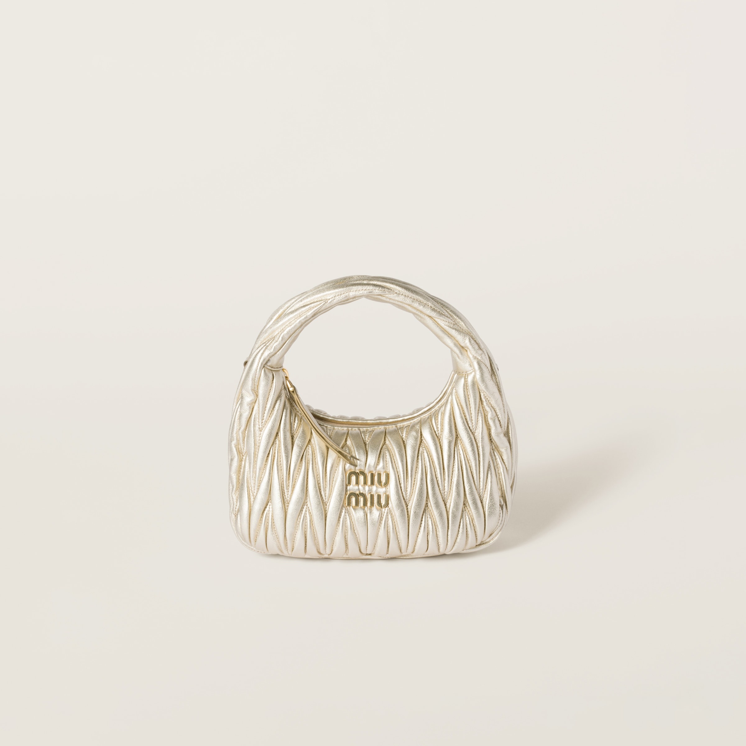 Wander matelassé nappa leather hobo bag - 1