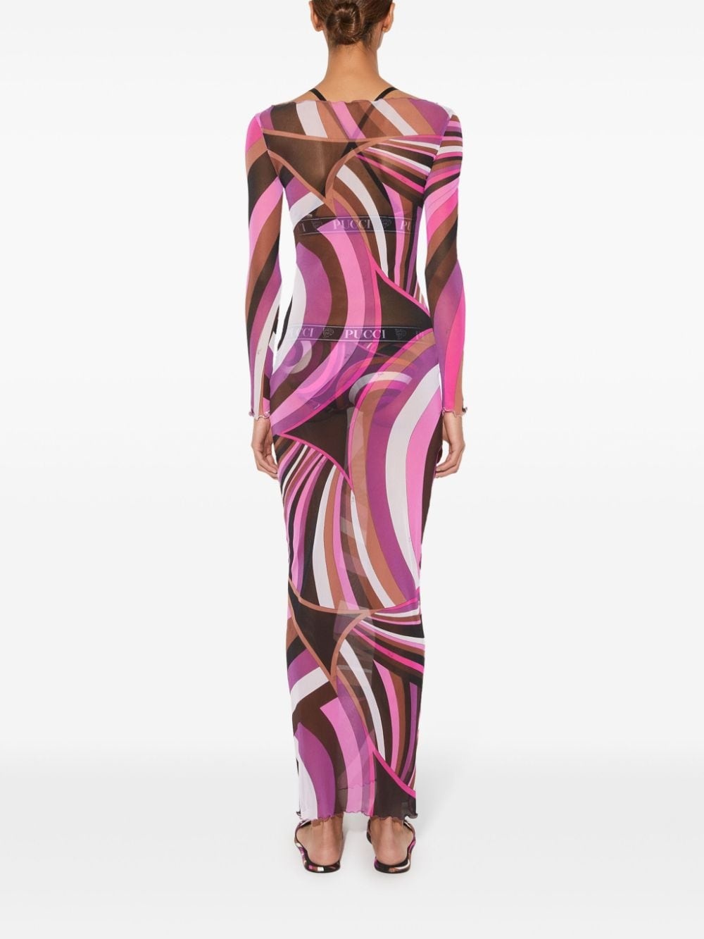 Printed long dress - 4