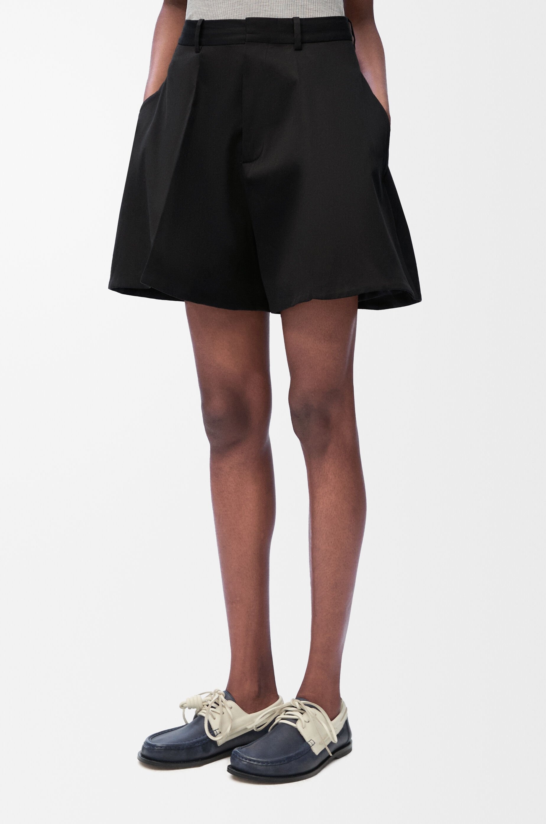 Trapeze shorts in cotton and silk - 3