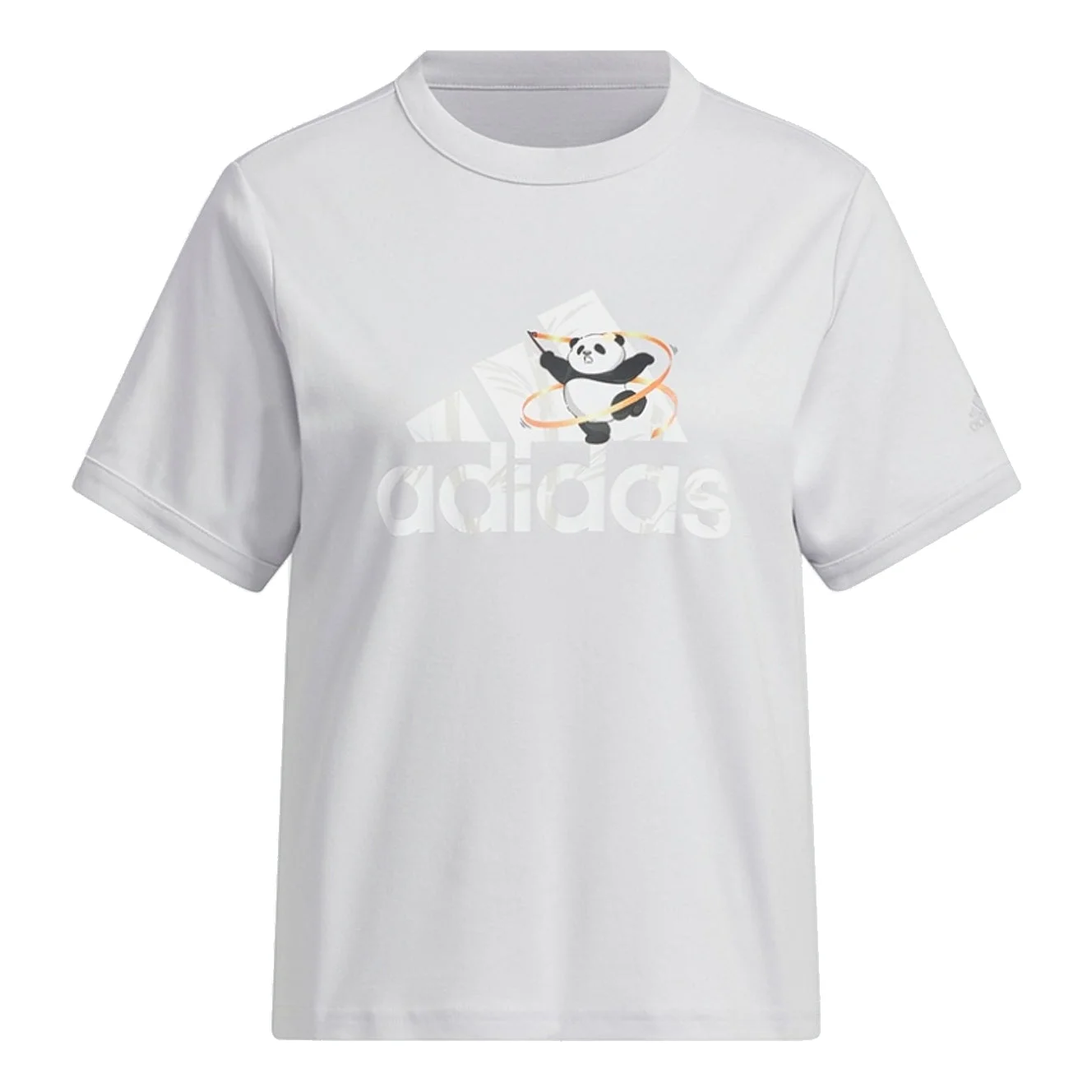 (WMNS) adidas China T-Shirt 'Grey White' JI6865 - 1