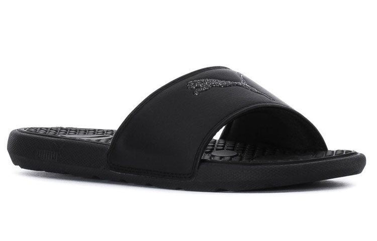 (WMNS) PUMA Cool Cat Sport Glitter Slipper Black/Silver 371017-02 - 3