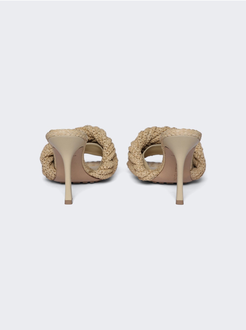 Lido High Heel Sandals Woven Raffia In Cane Sugar - 3