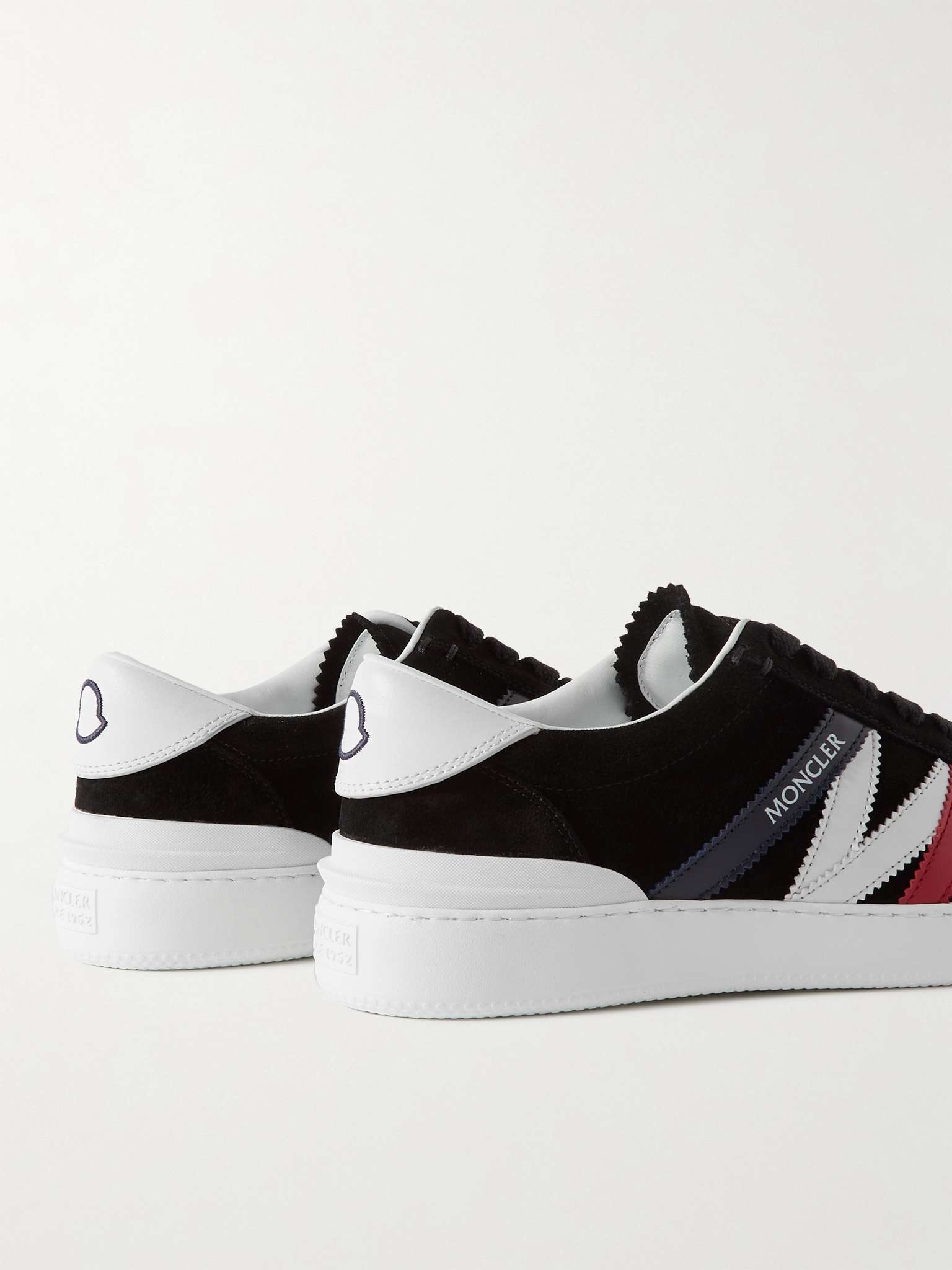 Monaco M Leather-Trimmed Suede Sneakers - 5