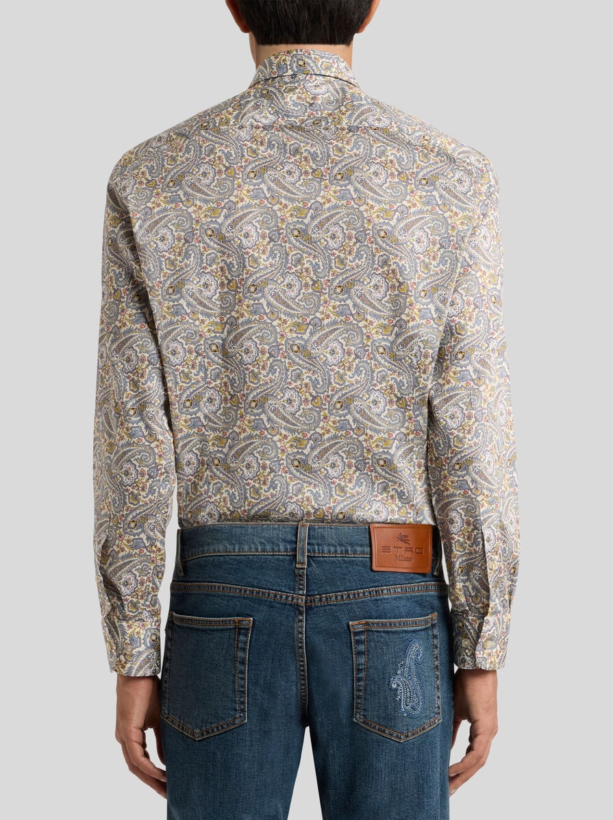 FLORAL PAISLEY COTTON SHIRT - 4