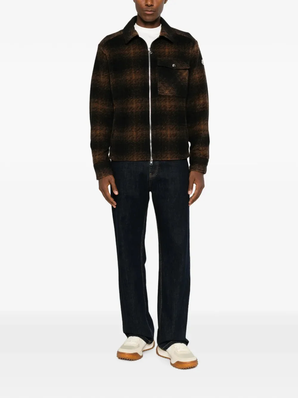 Moncler Check-pattern Zip-up Overshirt - 1