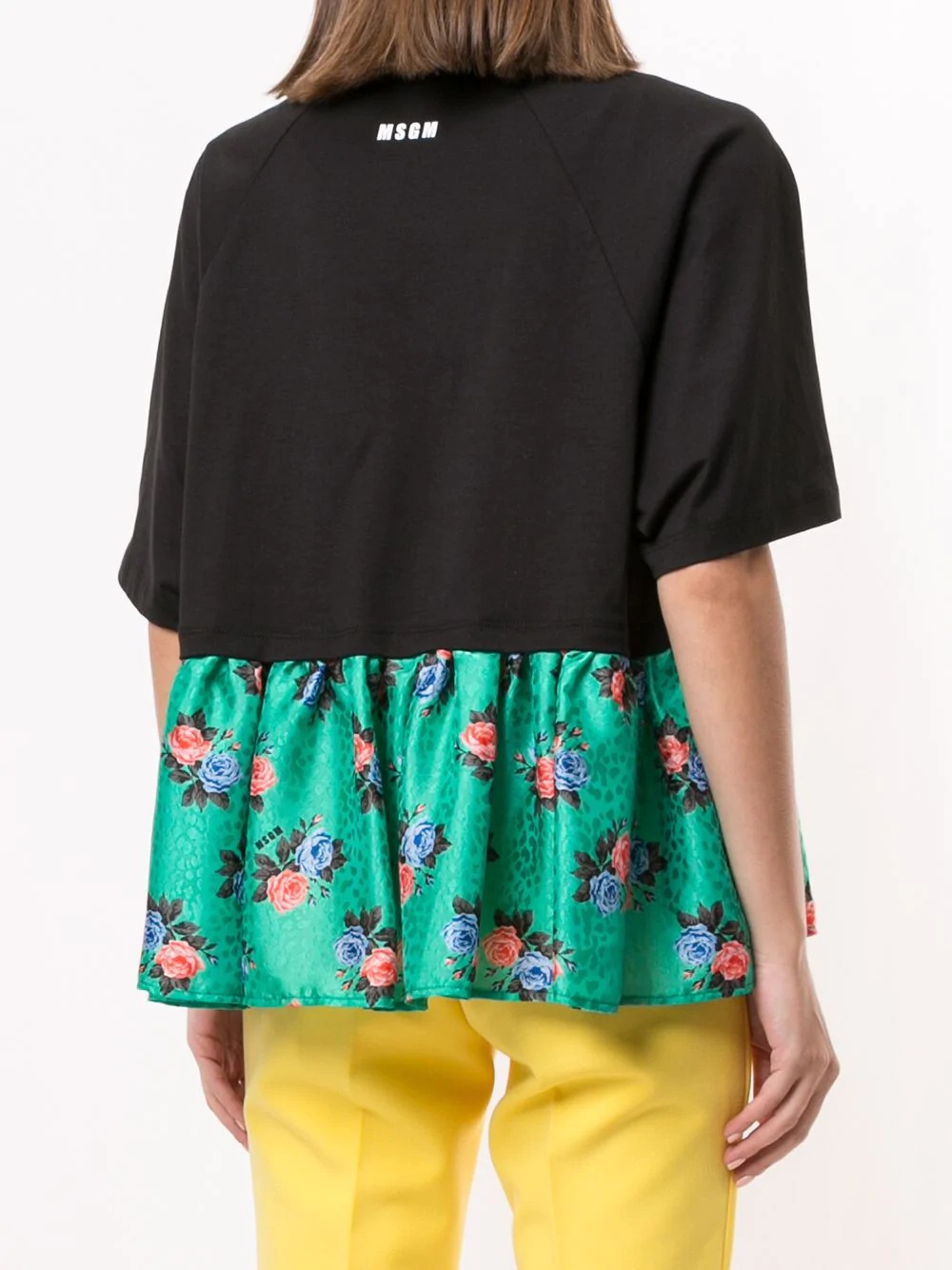 floral-hem T-shirt - 4