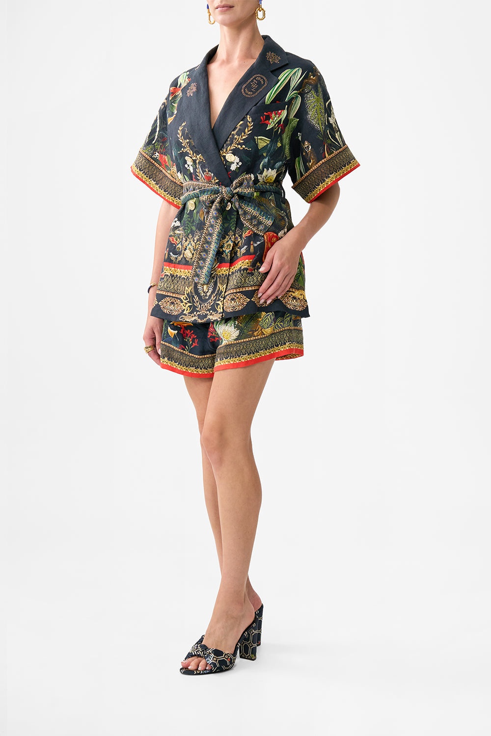 DOUBLE BREASTED SHORT SLEEVE JACKET - 4