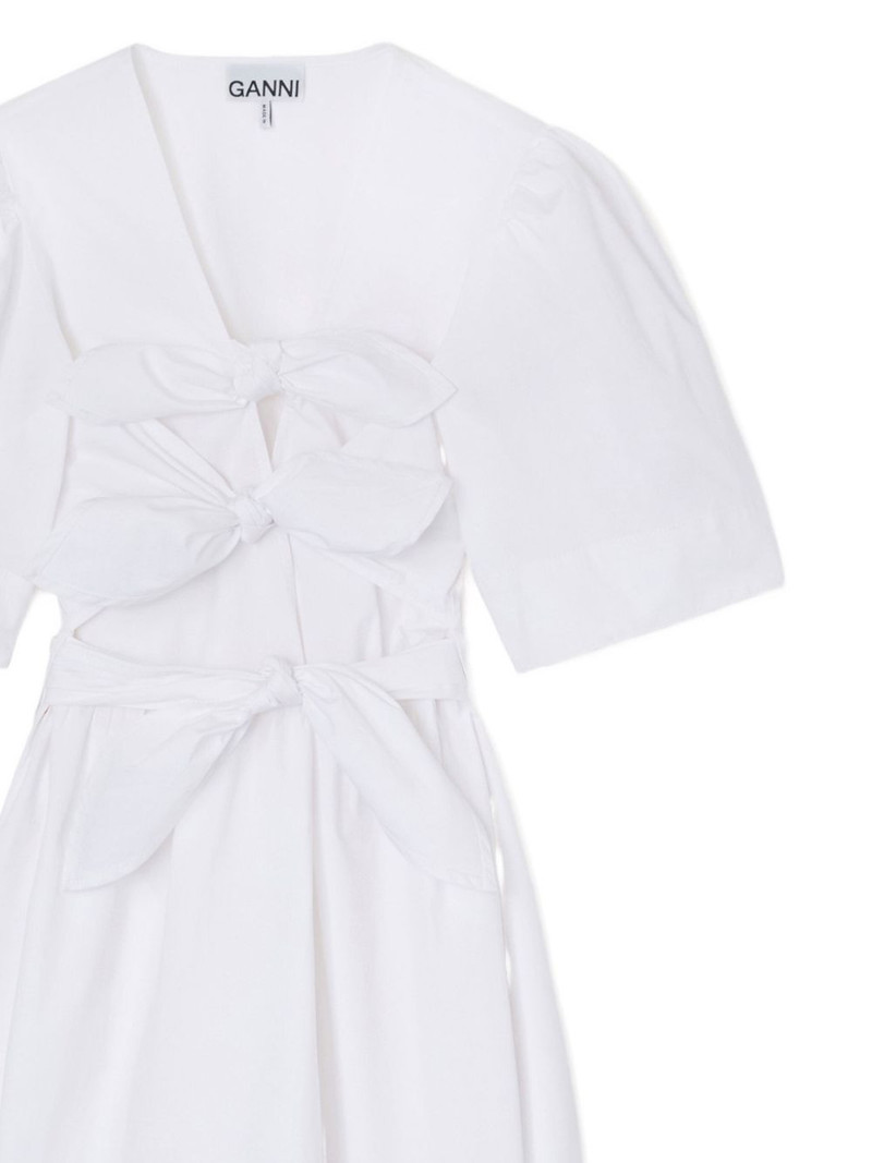 GANNI bow-detail dress outlook
