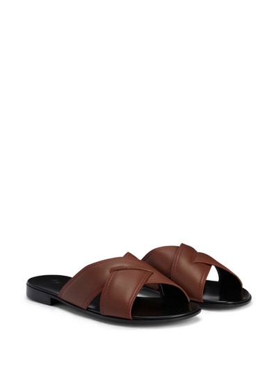 Giuseppe Zanotti Flavio crossed-leather sandals outlook