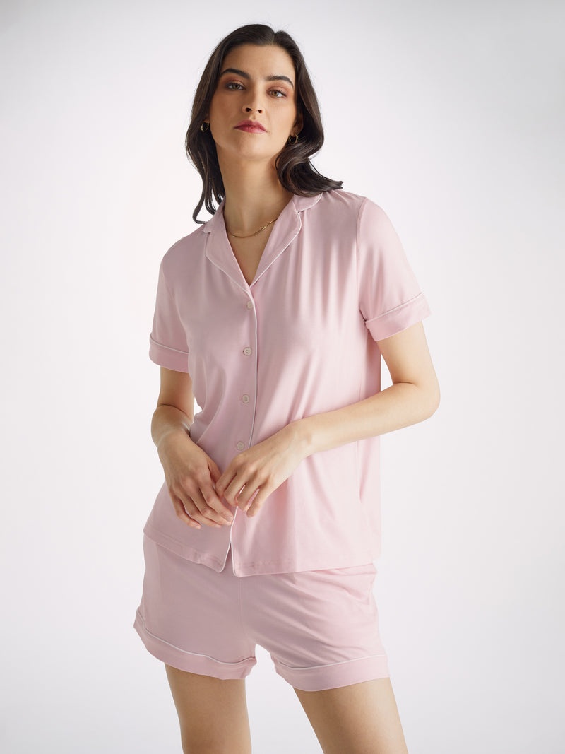 Women's Short Pyjamas Lara Micro Modal Stretch Ballet Pink - 3