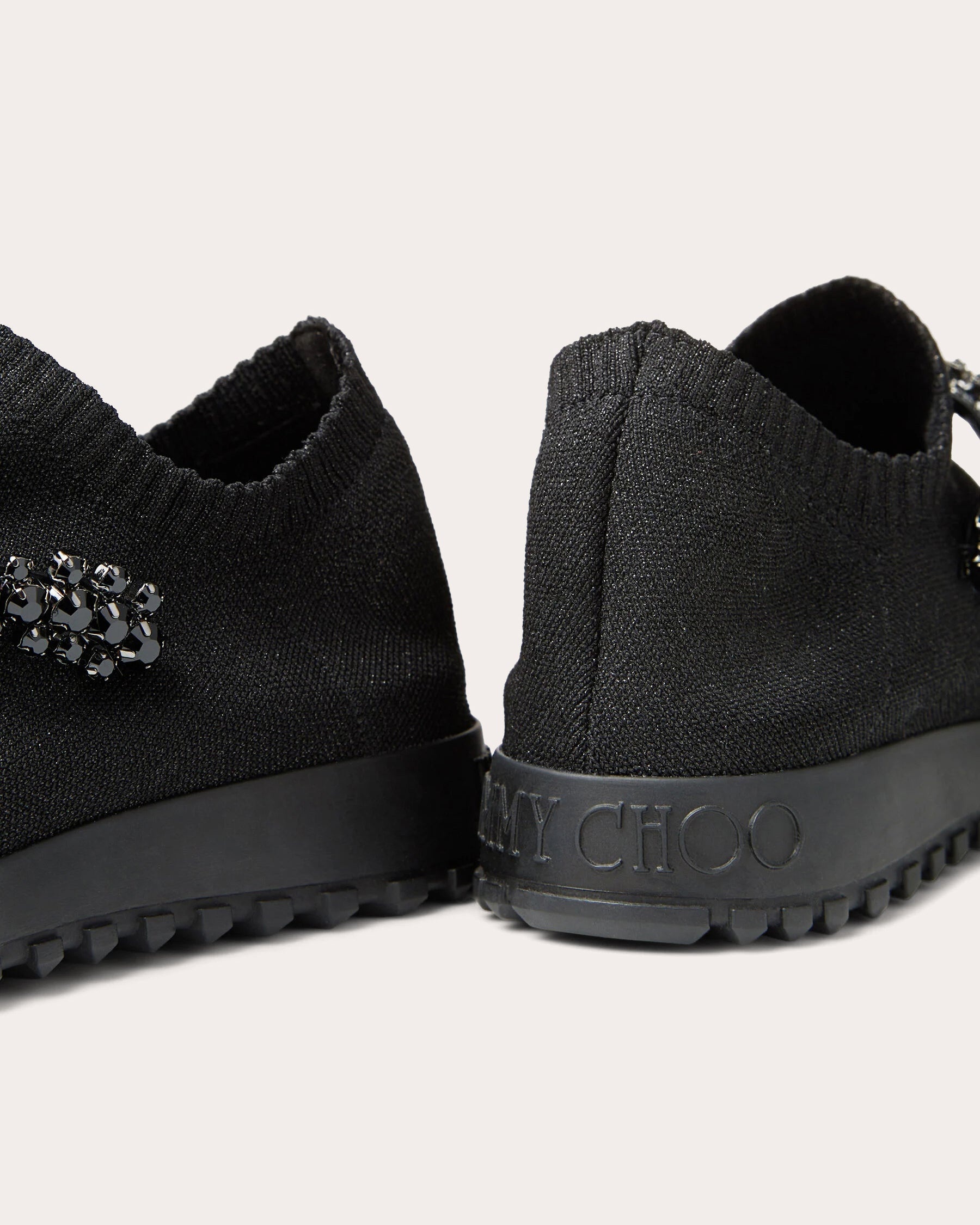 Verona Crystal-Embellished Knit Sneaker - 6