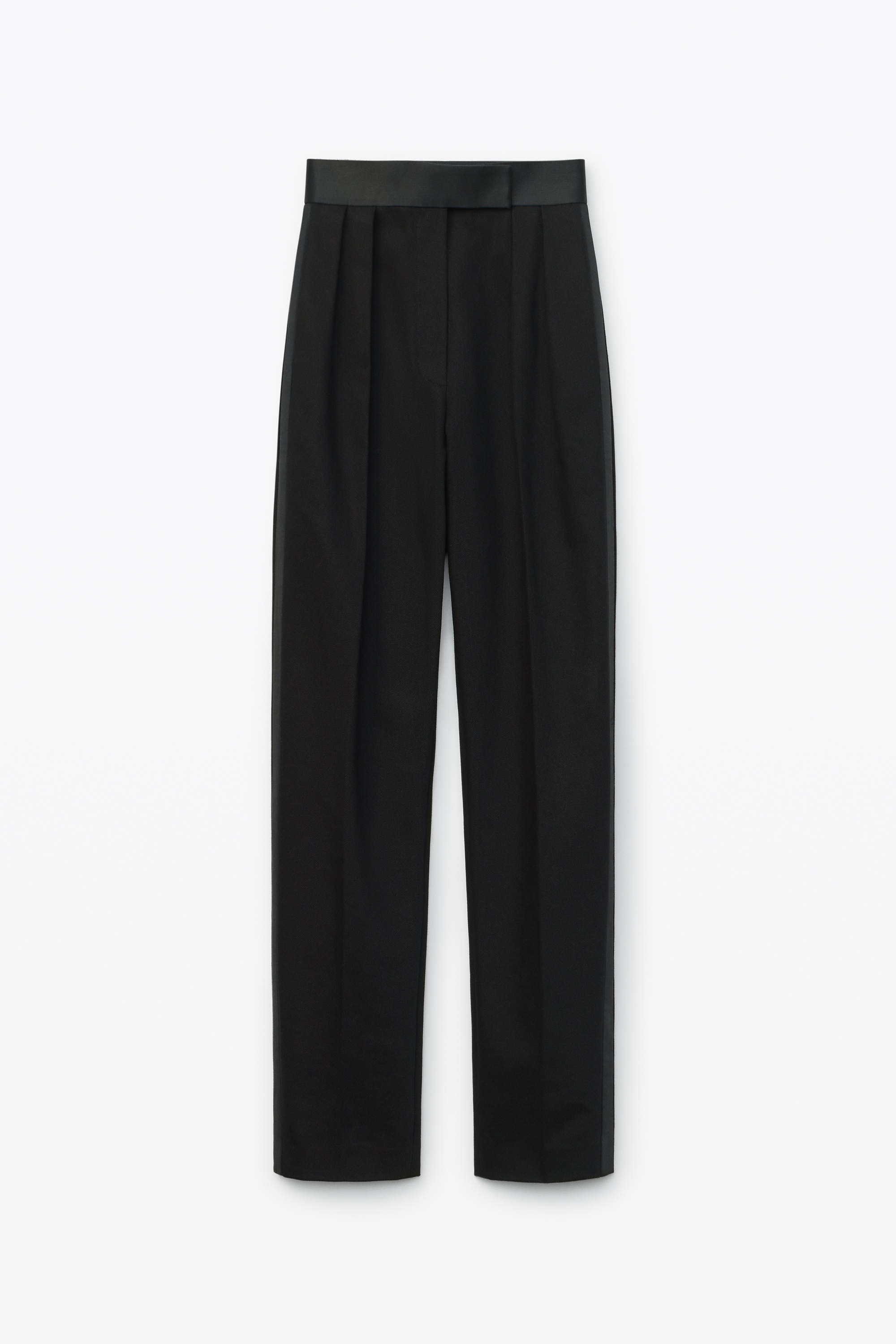 HIGH WAISTED DENIM TUXEDO TROUSER - 1