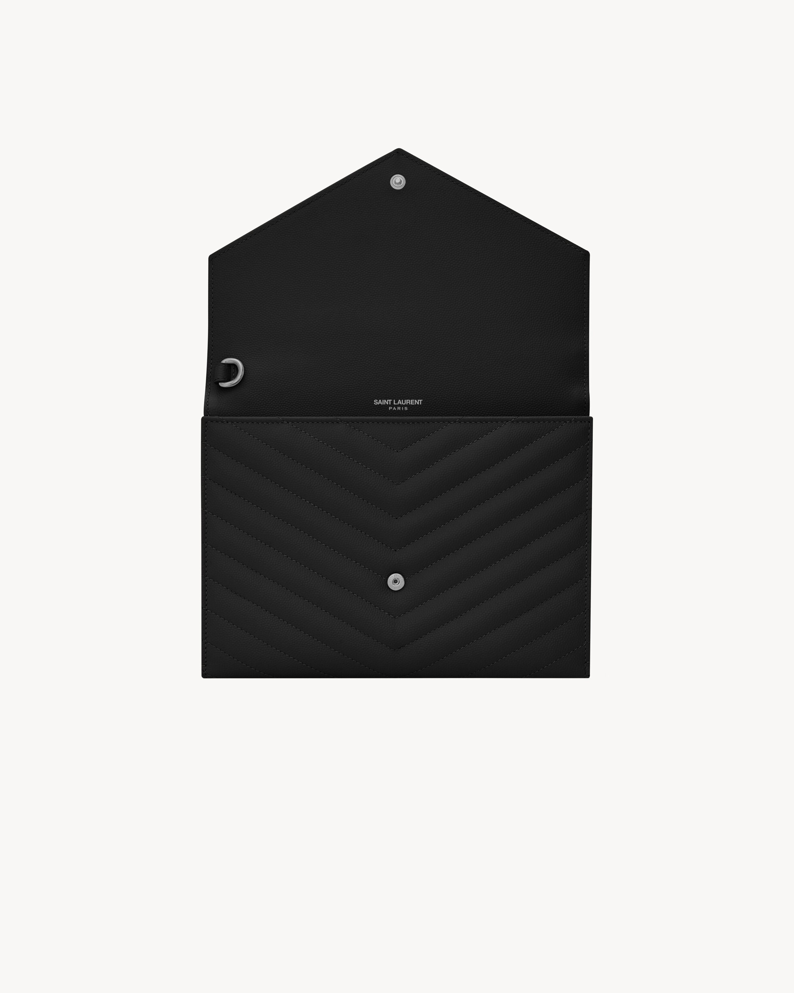 CASSANDRE MATELASSÉ FLAP POUCH IN GRAIN DE POUDRE LEATHER - 4