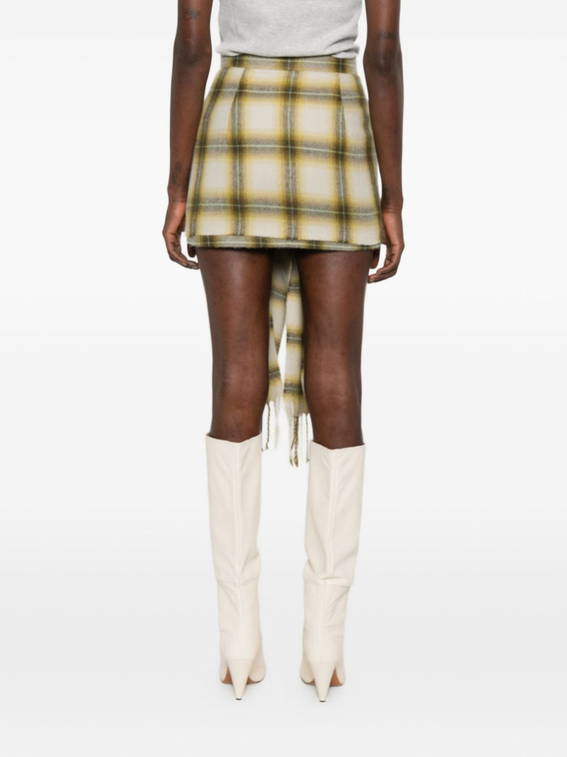 check-pattern tassel mini skirt 4