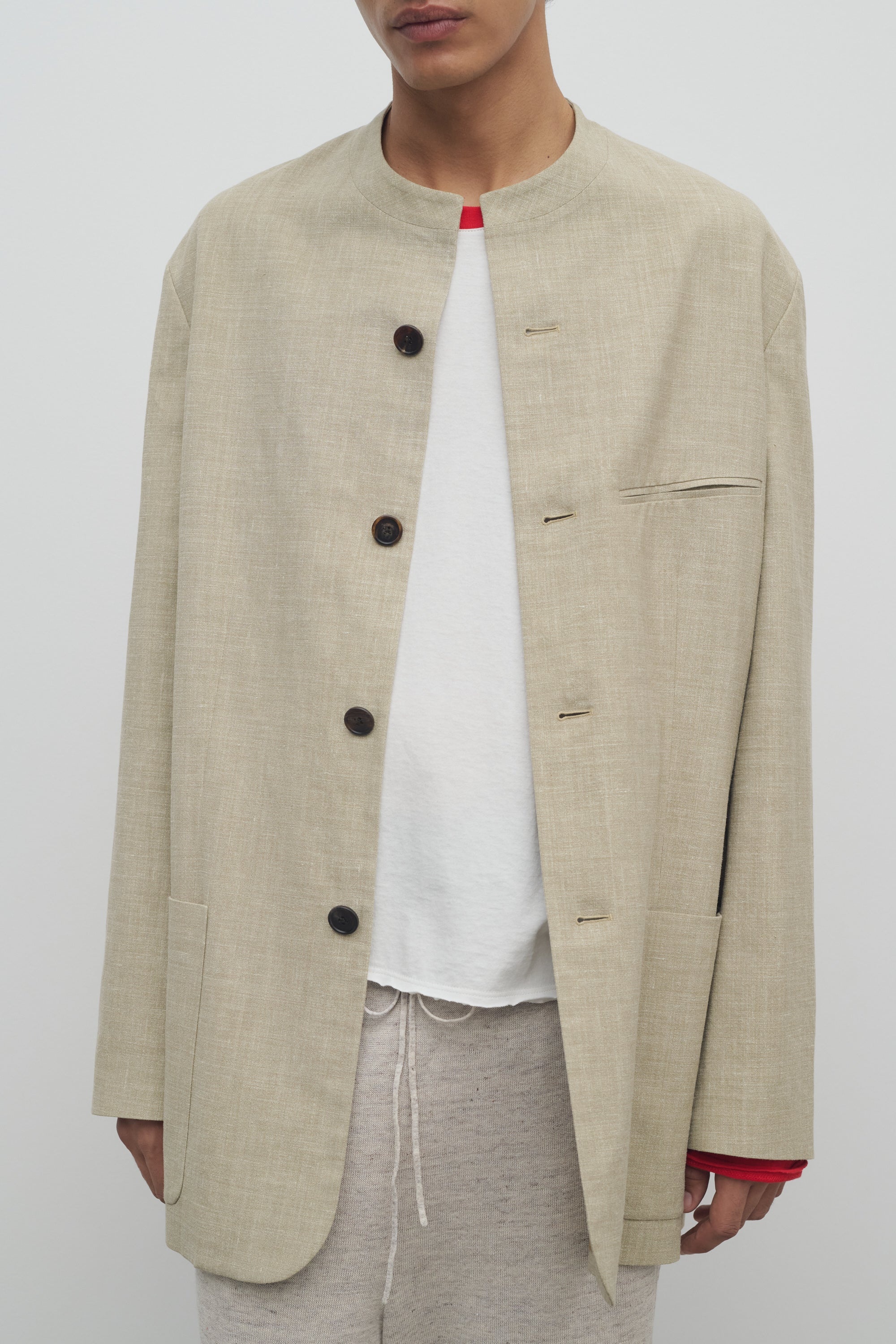 Casimir Jacket in Silk, Linen, and Virgin Wool - 6