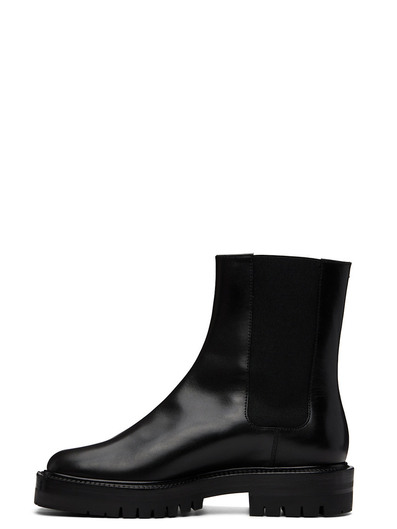 Maison Margiela Black Tabi County Chelsea Boots outlook