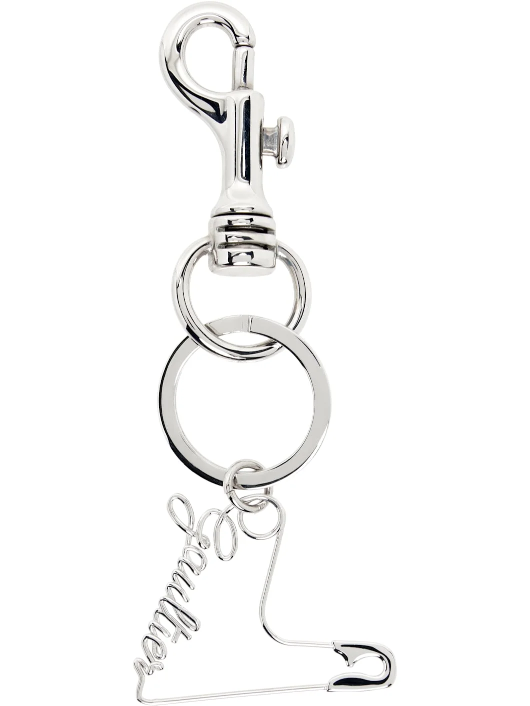 Silver 'The Heart Safety Pin' Keychain - 1