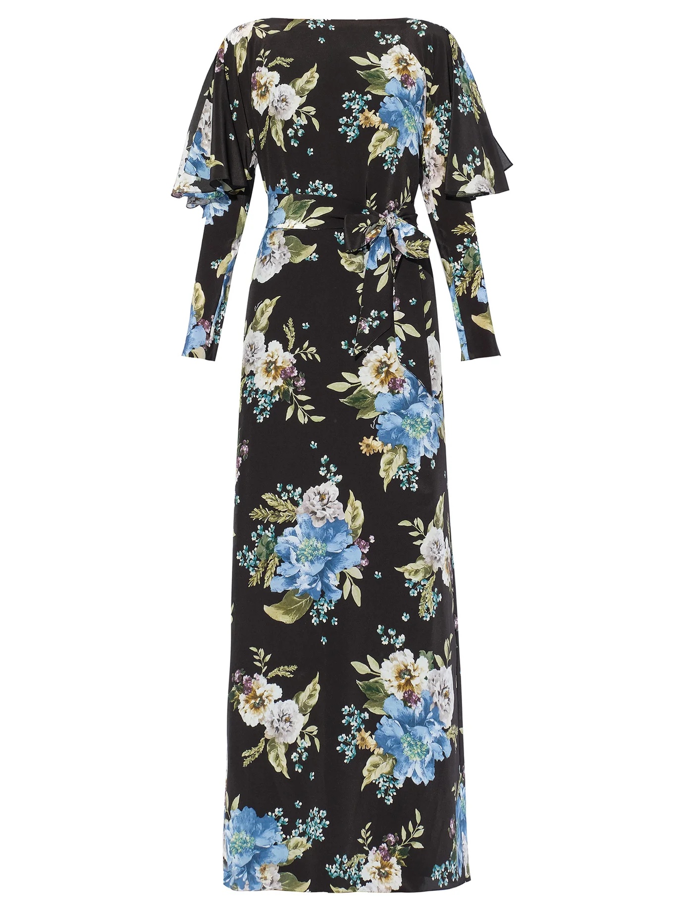 Jude Carnation-print crepe de Chine maxi dress - 1