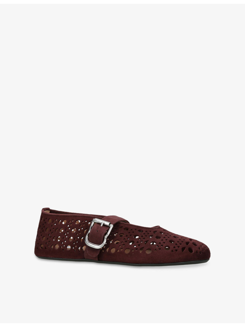 Vienne Suede Mary Jane Ballet Flats 3