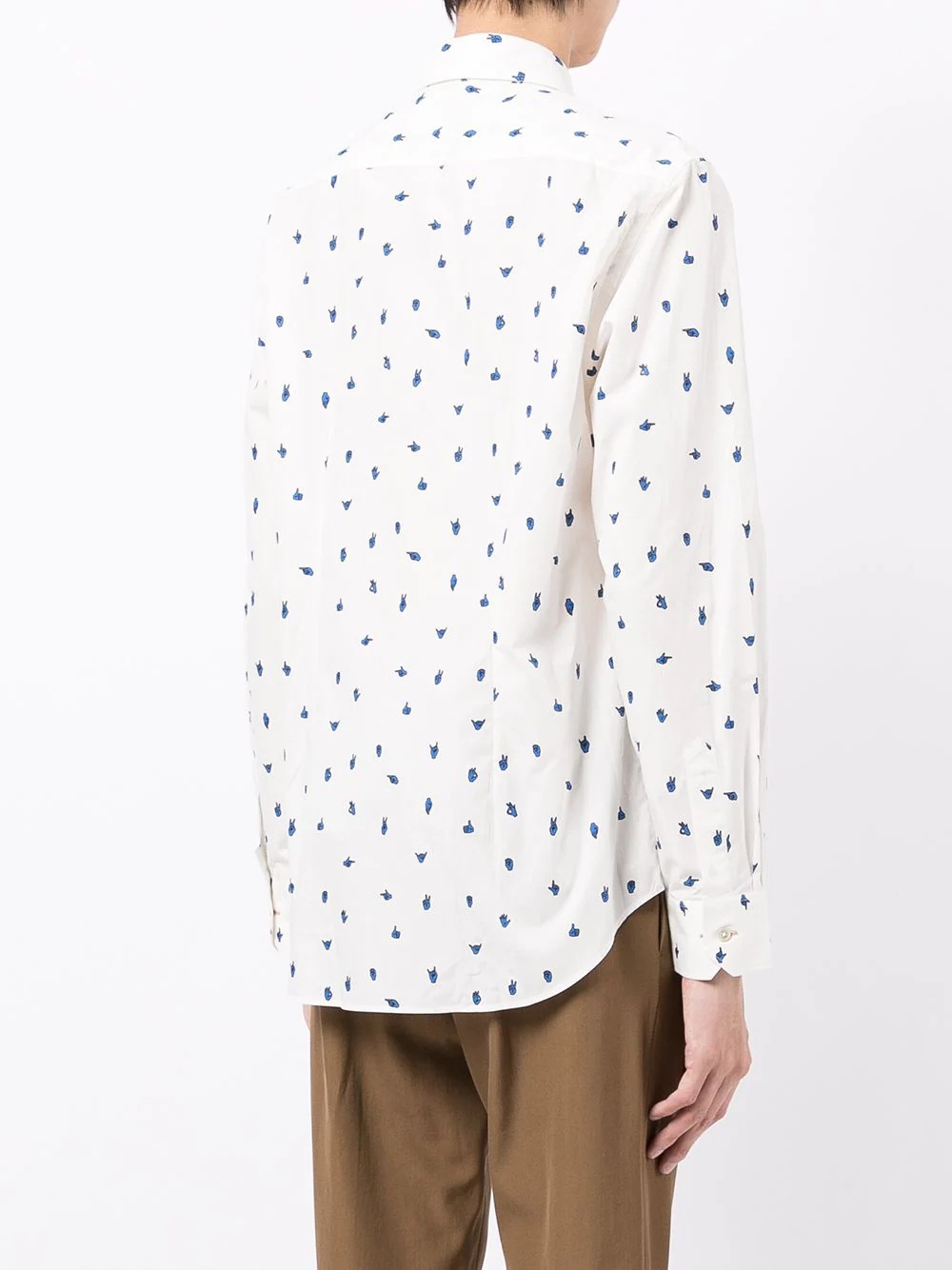 gesture-print shirt - 4