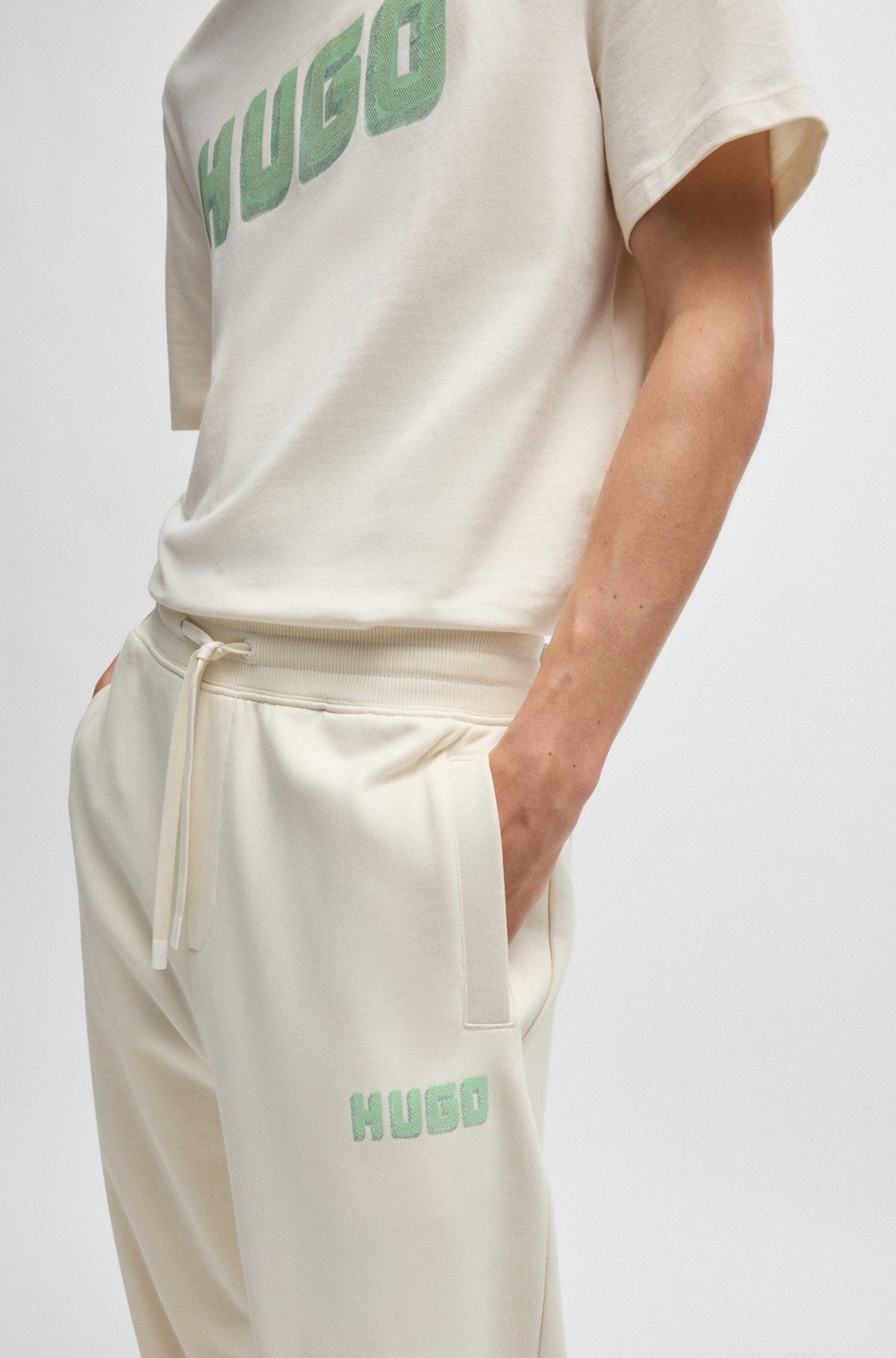 COTTON-TERRY TRACKSUIT BOTTOMS WITH LOGO PRINT - 3