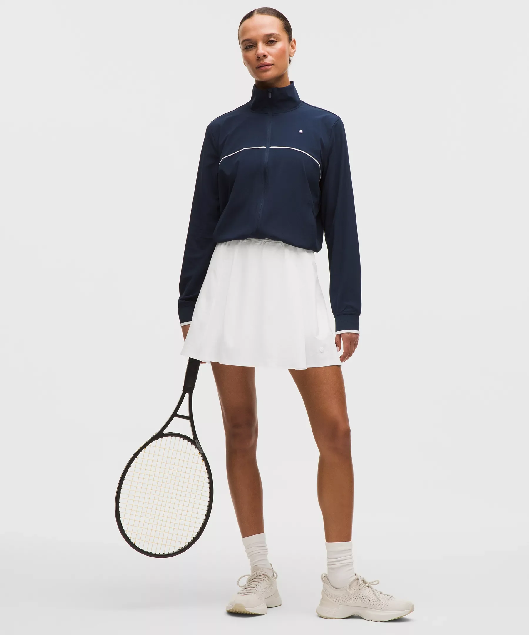 A-Line Side-Pleat Tennis Skirt *Long - 1