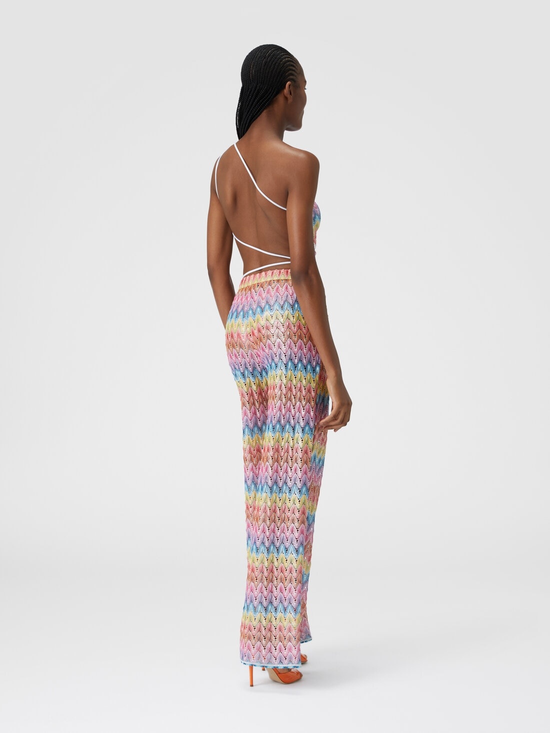 Coated cotton-blend lace trousers - 3