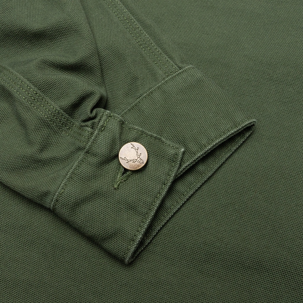 COTTON CANVAS COVERALL - MOSS GREEN - 4
