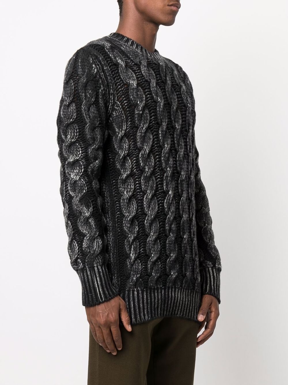 cable-knitted jumper - 3