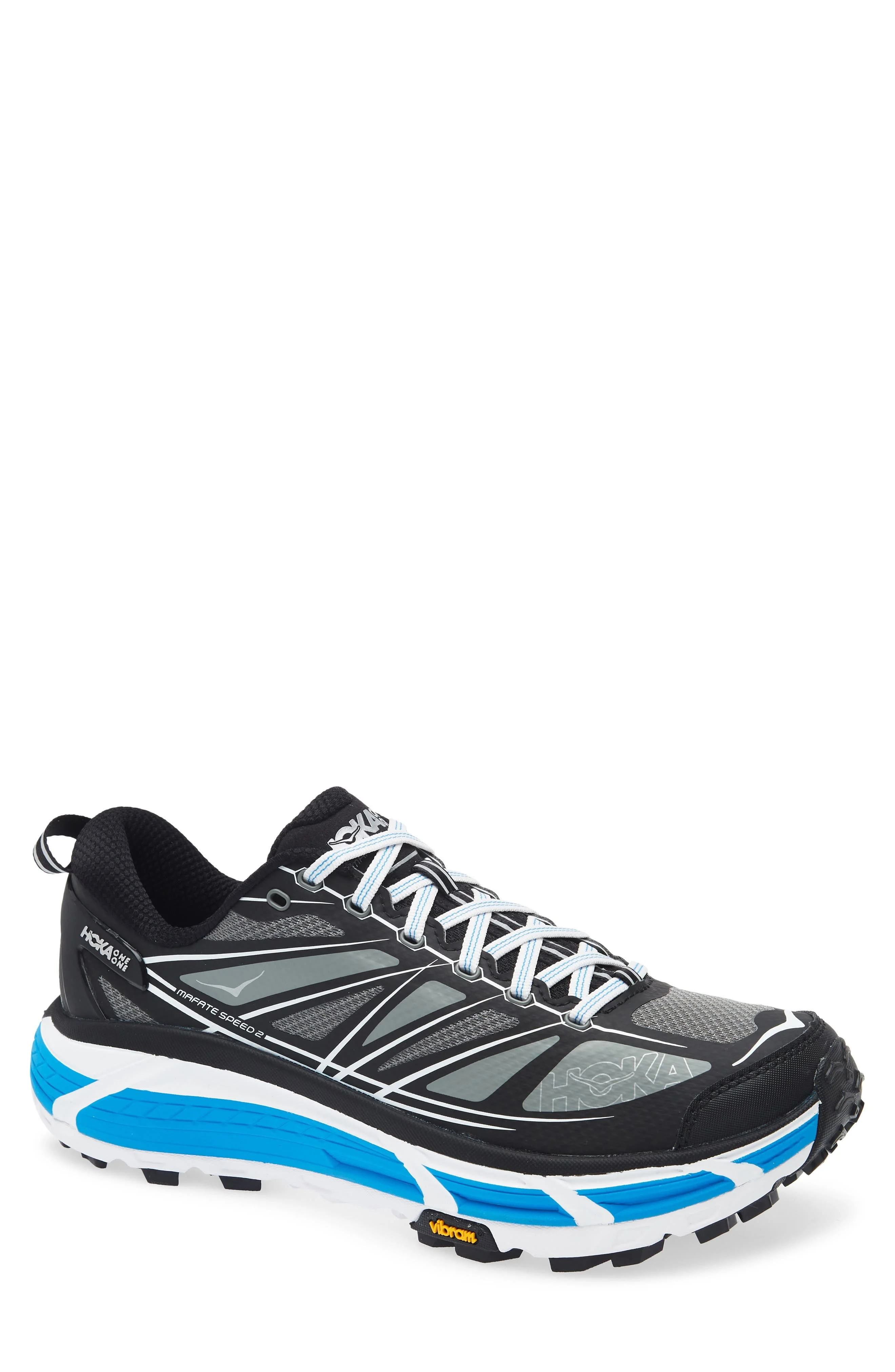 HOKA Mafate Speed 2 Sneaker in Black /White at Nordstrom - 1