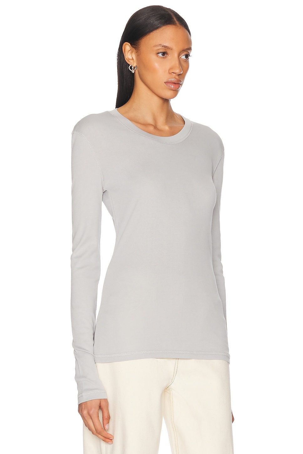 Ribbed Long Sleeve Top - 2