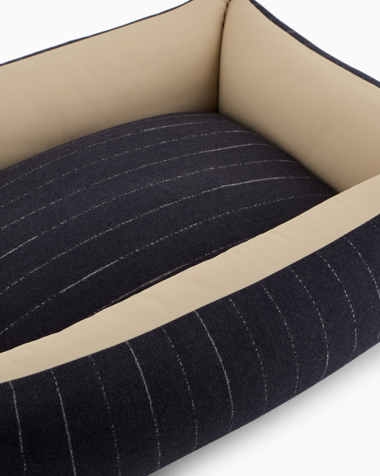 POLDO X GIORGIO ARMANI DOG BED IN PINSTRIPED VIRGIN WOOL - 4