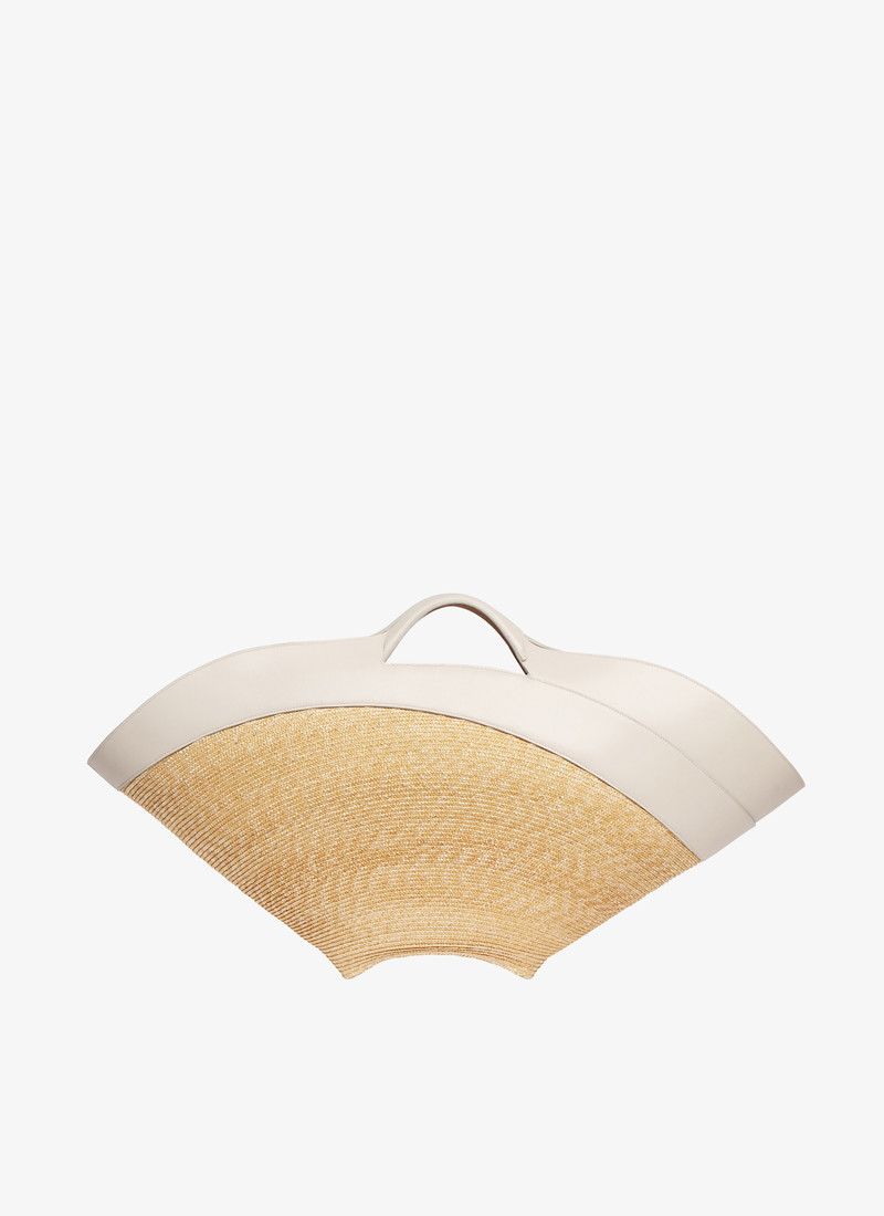 KHAIMA LARGE BAG IN CALFSKIN AND STRAW 4