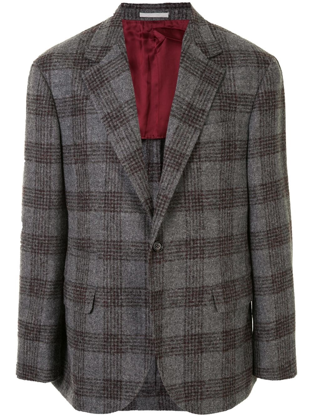 checked blazer - 1