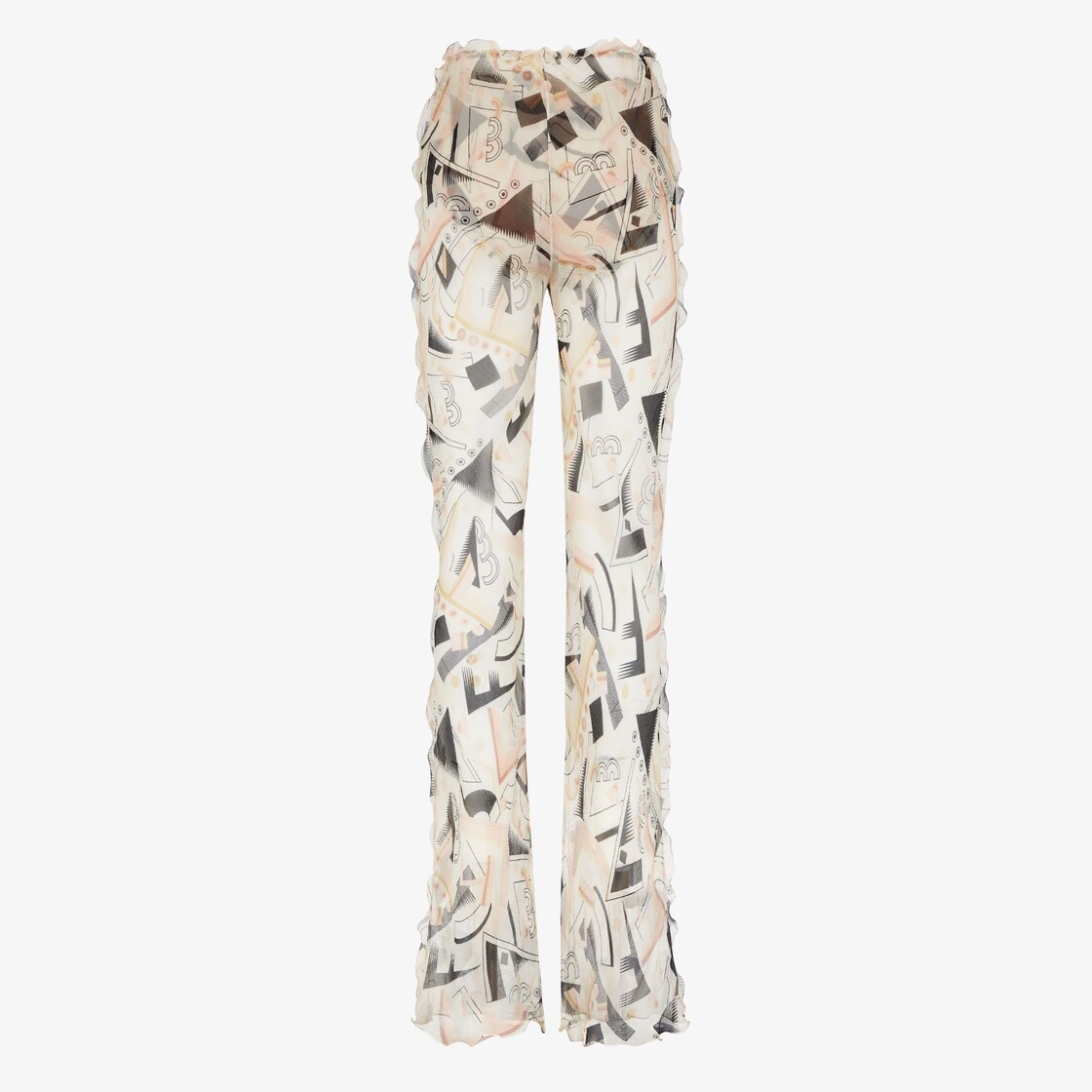 Multicolor printed chiffon pants - 2