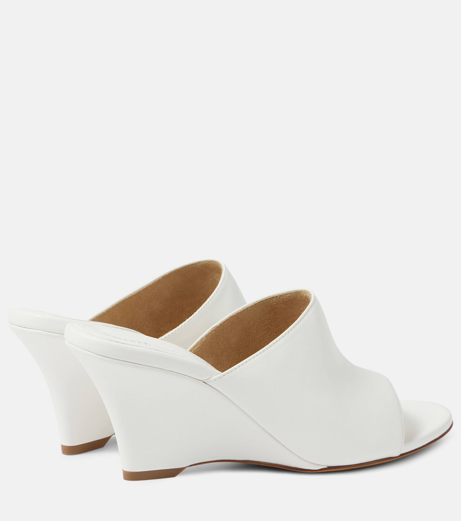 Marion leather wedge mules - 3