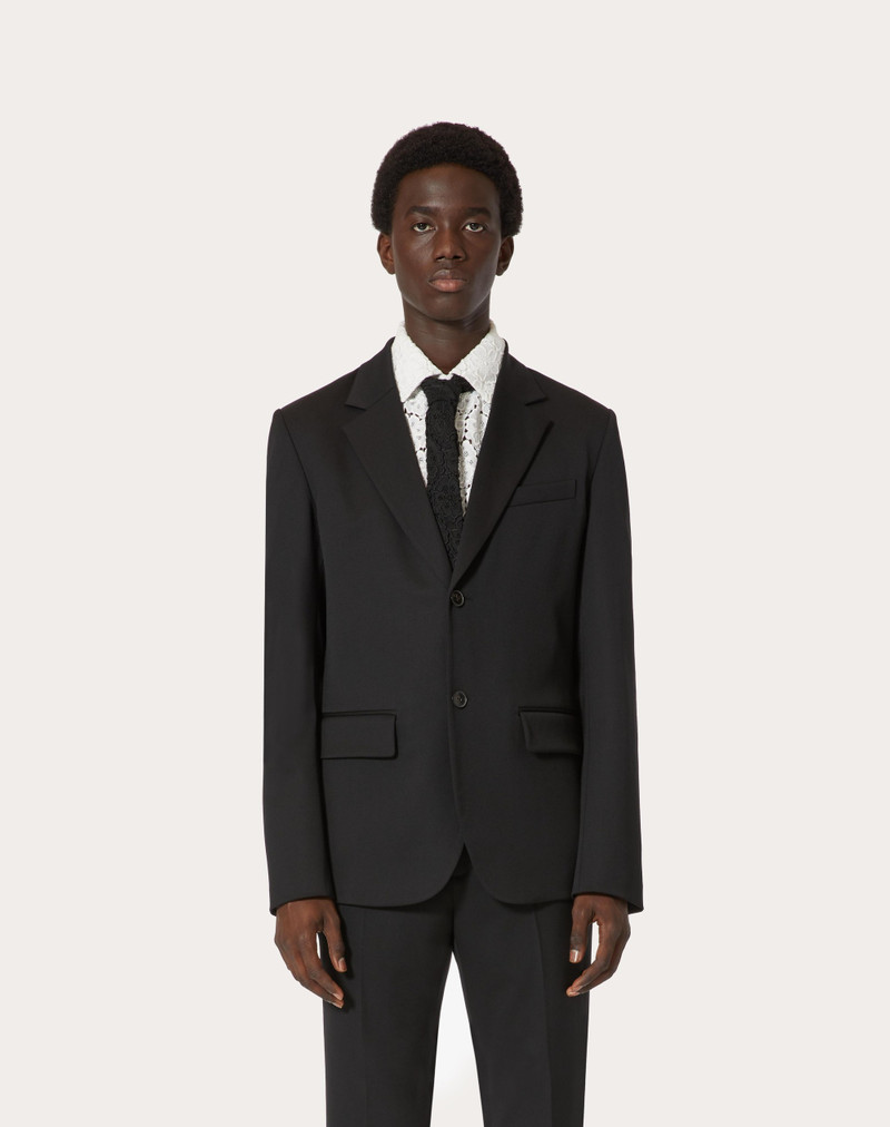 SINGLE-BREASTED JACKET WITH OPTICAL VALENTINO PRINT LINING 3