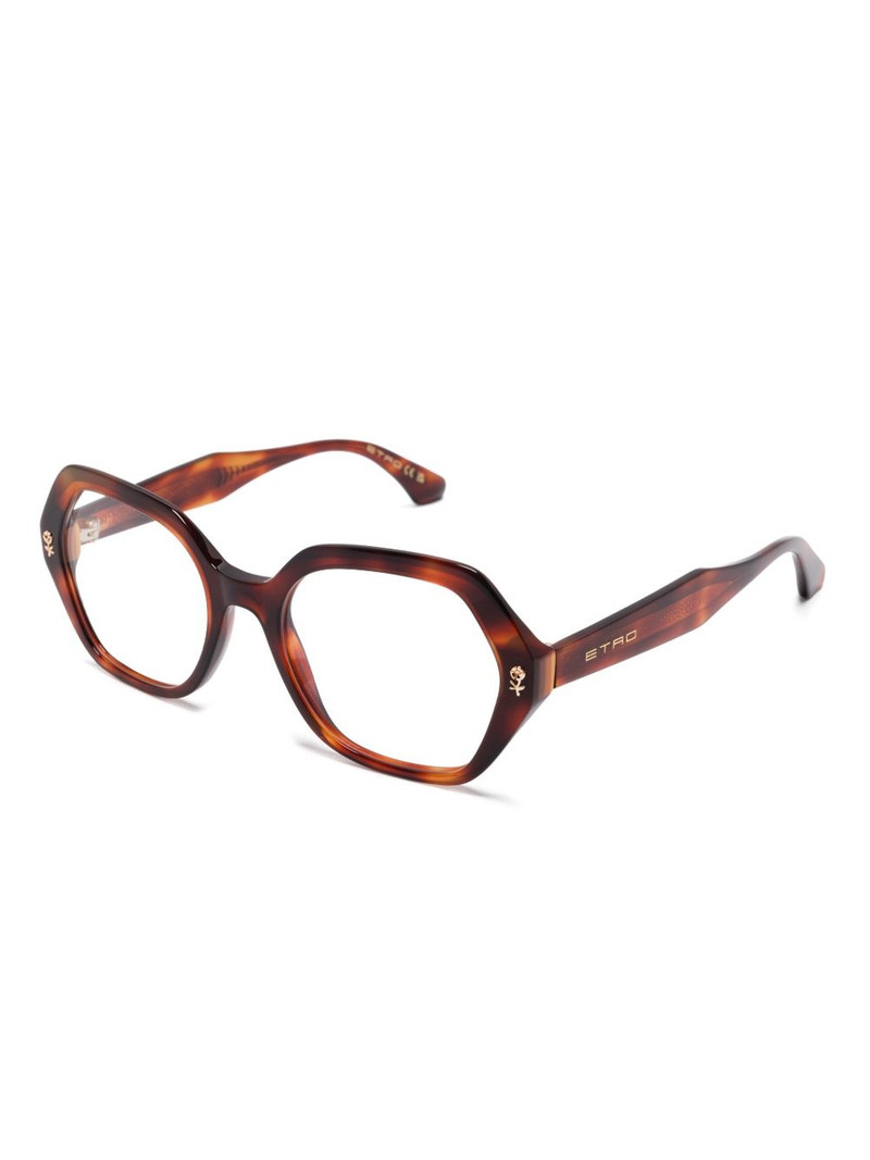 Etro geometric-frame glasses outlook
