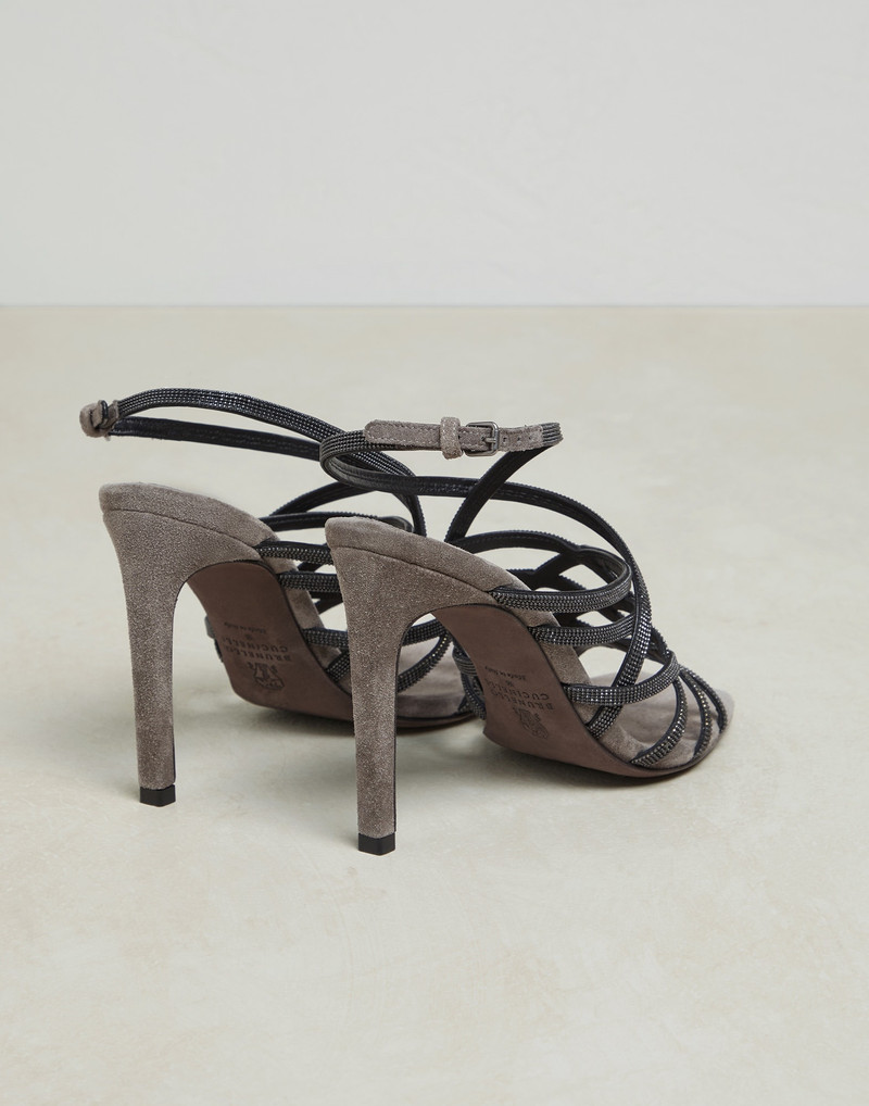 Precious Net heels in suede 2