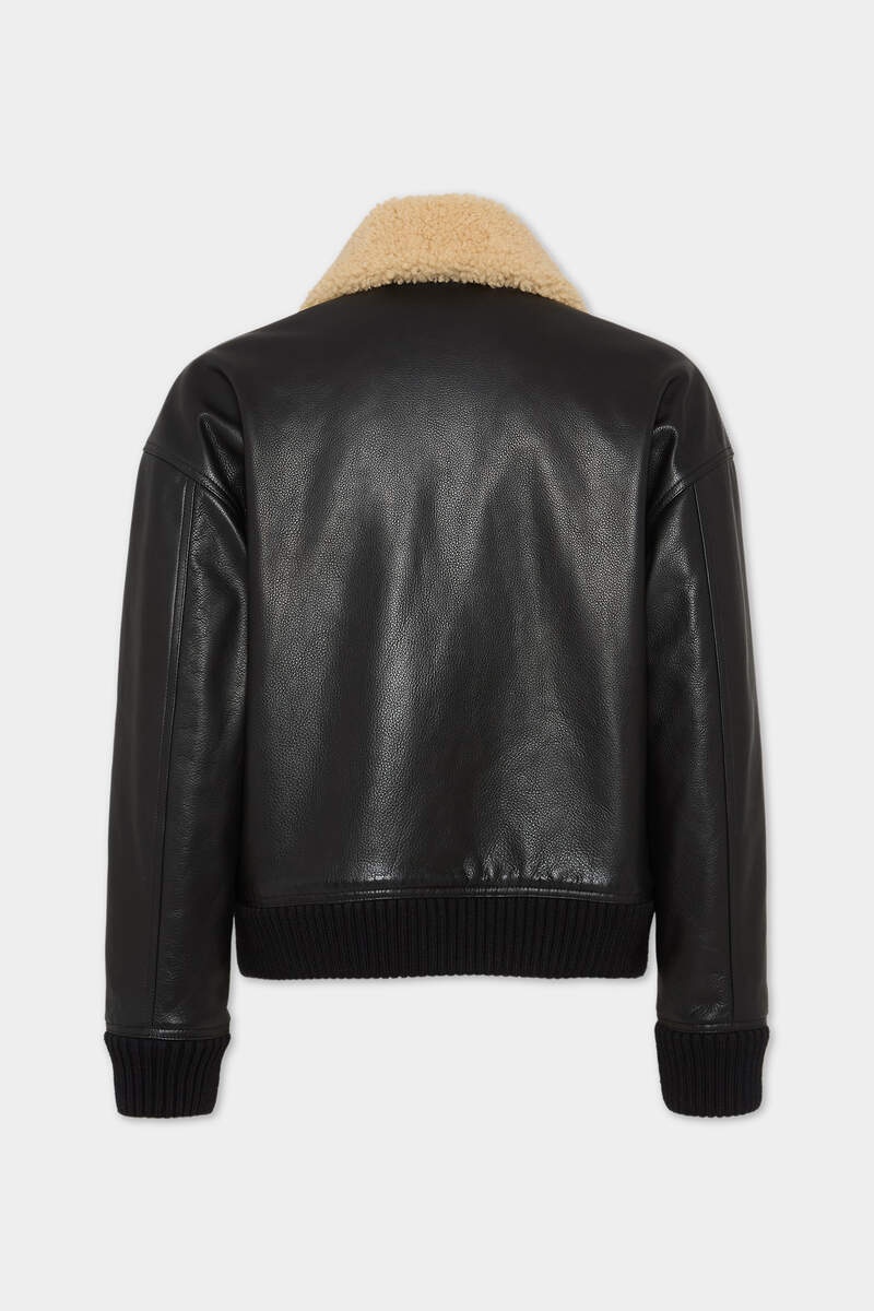 LEATHER AVIATOR BOMBERÂ - 2