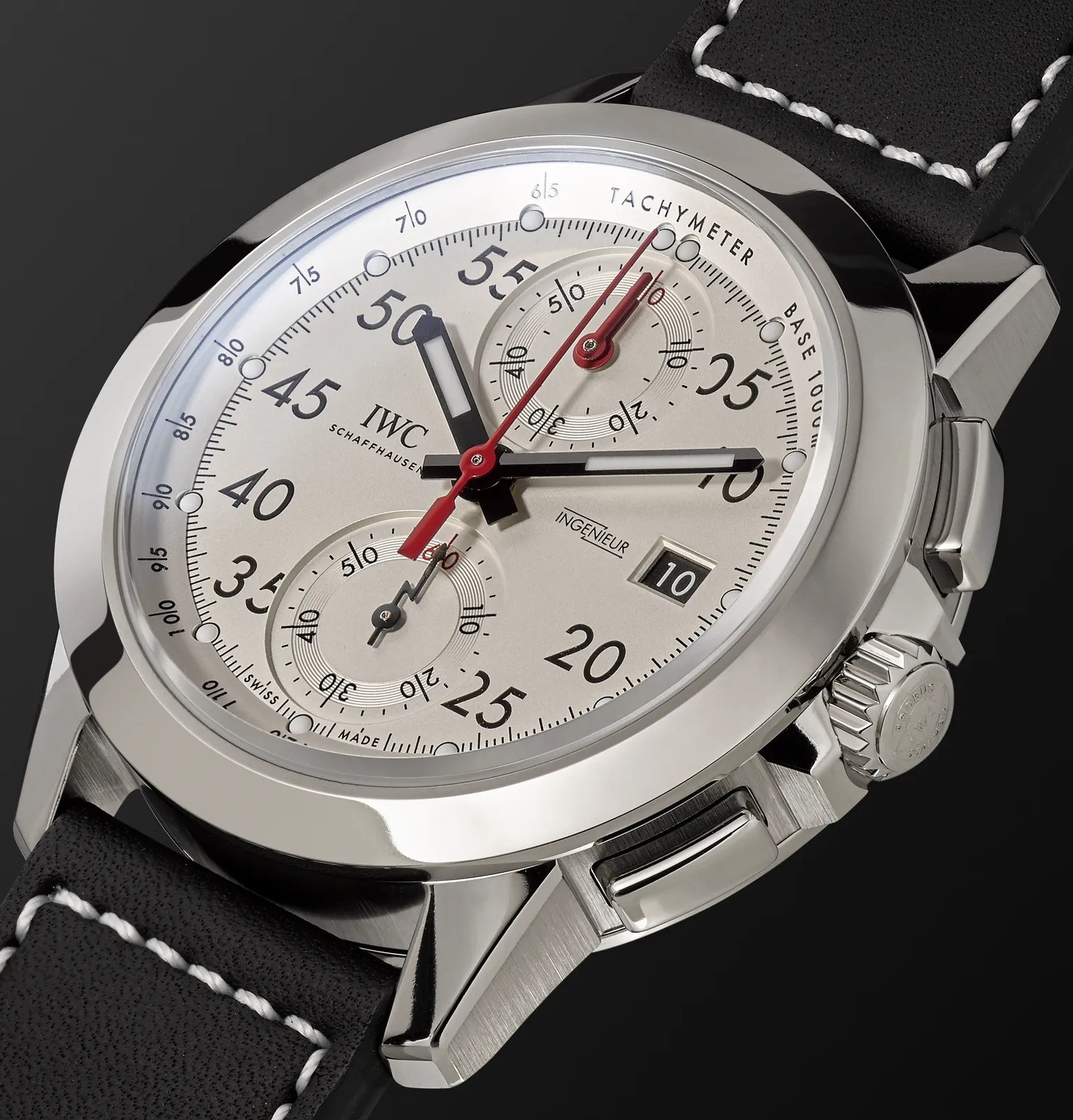 Ingenieur Automatic Chronograph Sport 44.3mm Titanium and Leather Watch, Ref. No. IW380902 - 4