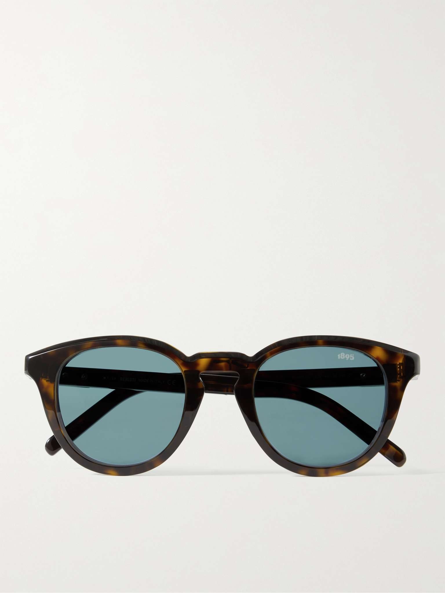 Round-Frame Tortoiseshell Acetate Sunglasses - 1