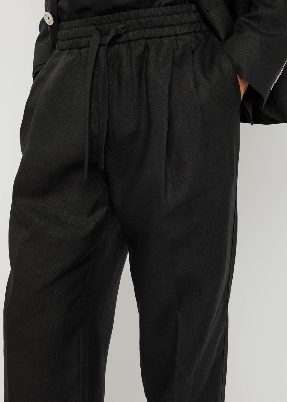 Dolce & Gabbana Drawstring Linen Trousers - 5