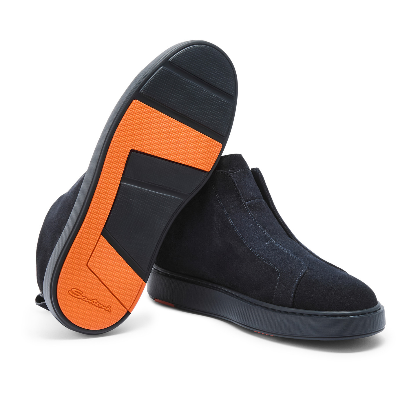 Men's blue suede slip-on sneaker - 3