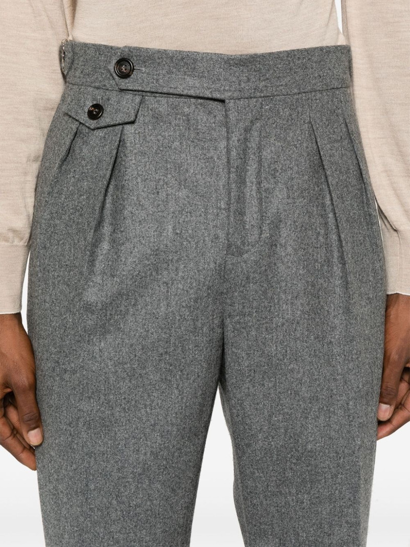 flannel double-pleat trousers 5