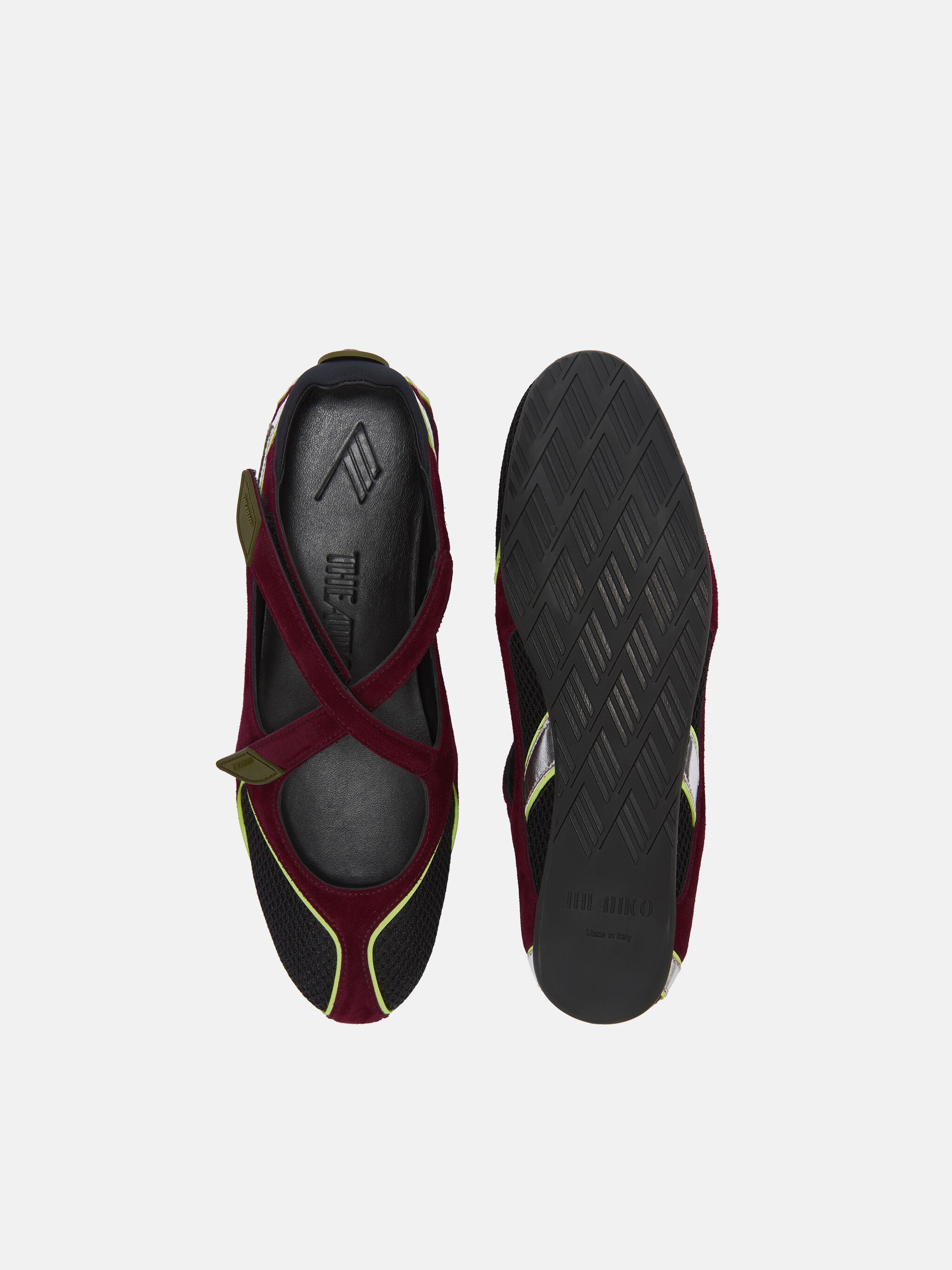 ''FLOOR 01'' BALLERINA FLAT VIOLET AND BLACK - 5
