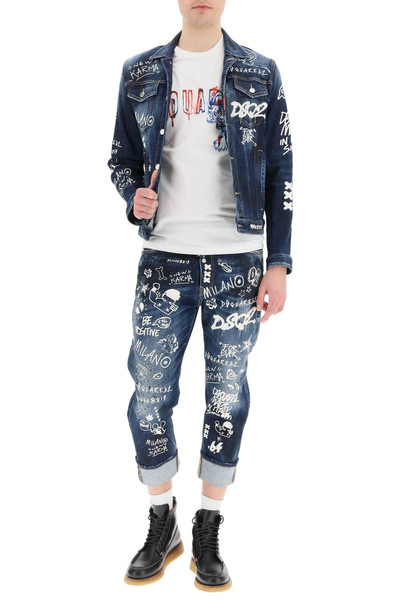 DSQUARED2 BIG DEAN'S BROTHER GRAFFITI JEANS outlook