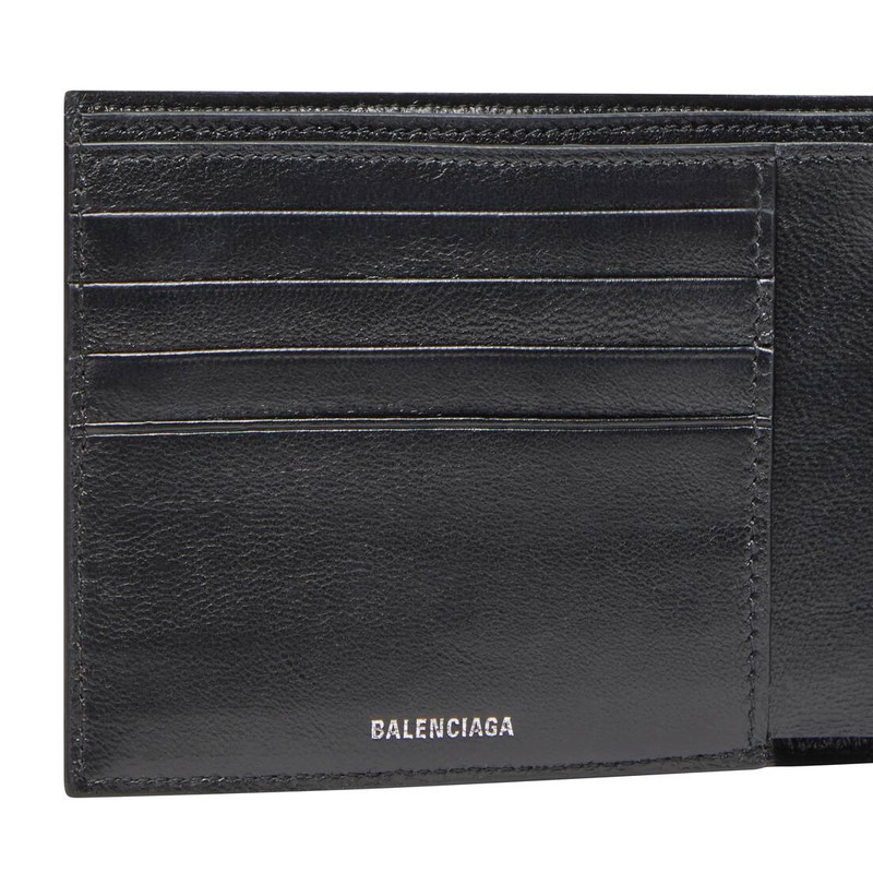 signature square folded coin wallet bb monogram coated canvas and allover logo 5