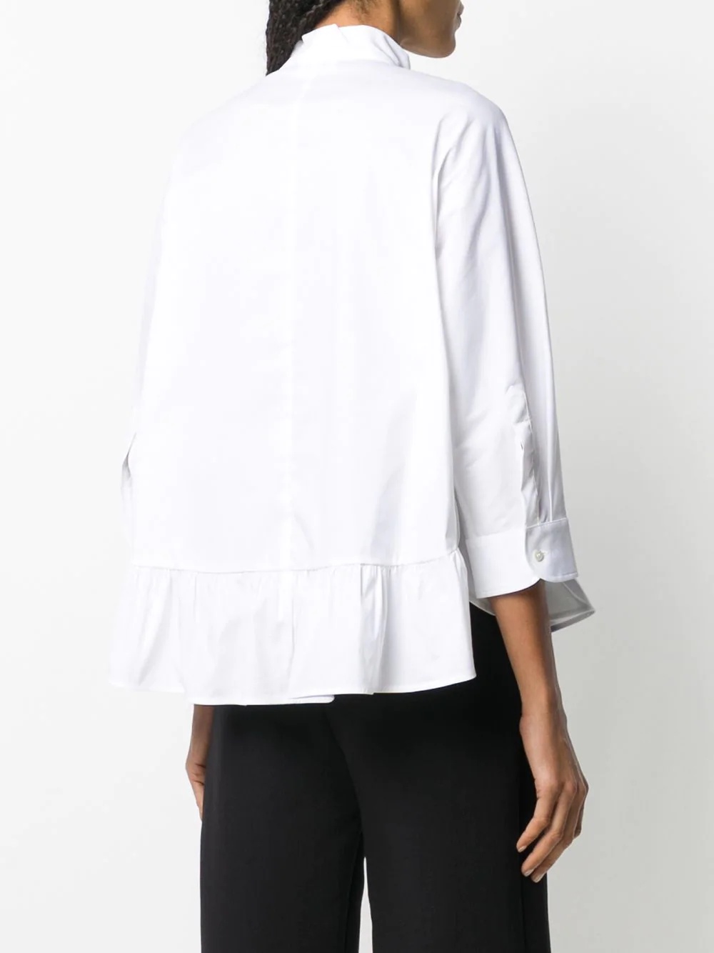 flounce detail poplin shirt - 4