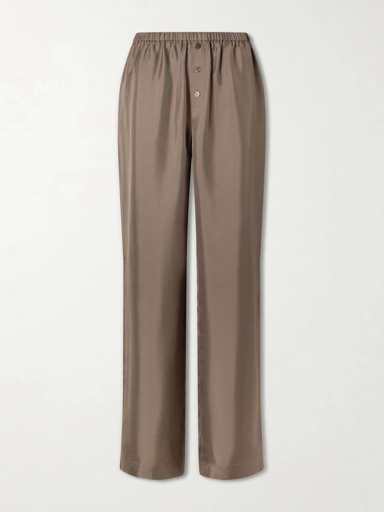 Silk-satin Wide-leg Pants - 1